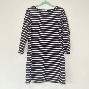J. Crew Silk Striped Shift Dress with Pockets